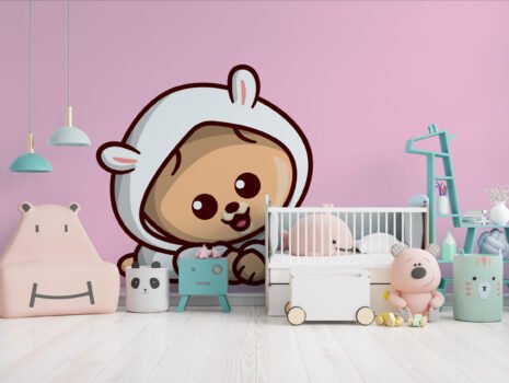Happy Puppy Wall Illustration